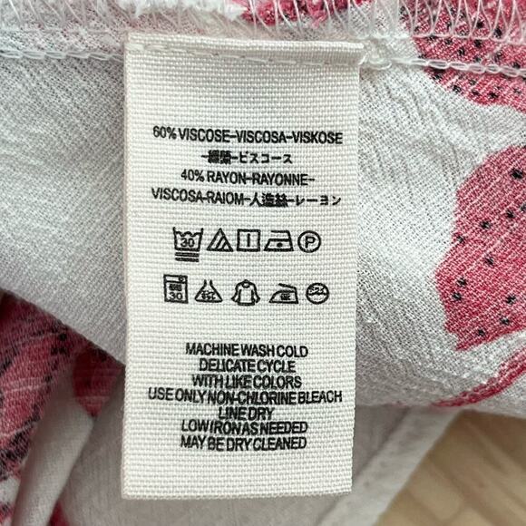 Free People French Quarter Mini‎ Wrap Dress Pink Floral, Size XS - Picture 12 of 13